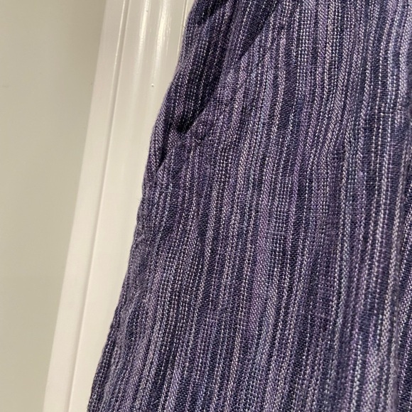 NWT Time & Tru Size XXXL Blue Linen Blend Pull On Drawstring Shorts Pockets - Picture 5 of 16
